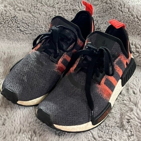 Adidas NMD R1 Stencil Pack Red Athletic Sporty Activewear Running Shoes - Picture 4 of 12